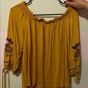 Off the shoulder shirt
